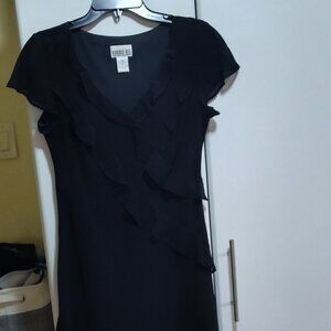 Black ruffle dress